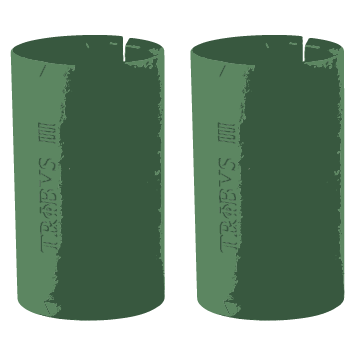 Simplified PNG Image of the Green Tribus Trio 3-in-1 Fat Bar Grips on a white background.