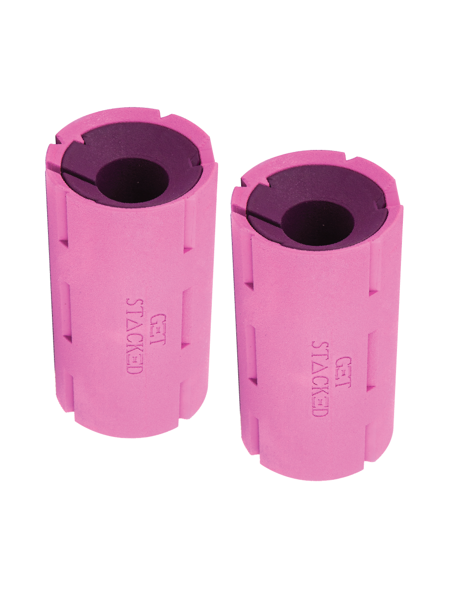 Product Image of the Pink and Purple Breast Cancer Edition of the Tribus Thick Grips on White Background